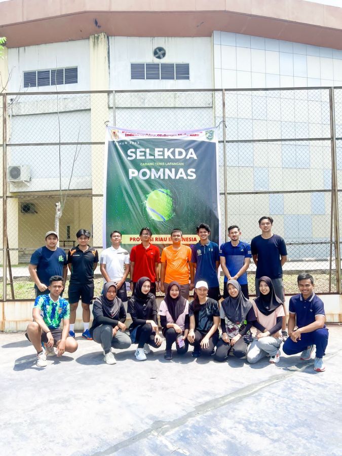 16 Atlet Tenis Perguruan Tinggi Provinsi Riau Seleksi Perebutkan Tiket Pomnas XVIII Kalimantan Selat