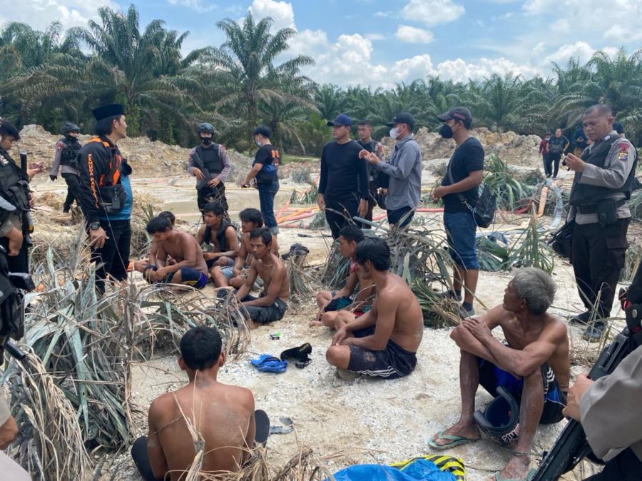 Polda Riau Gulung 11 Pelaku Tindak Pidana PETI Di Kuansing